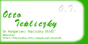 otto tepliczky business card